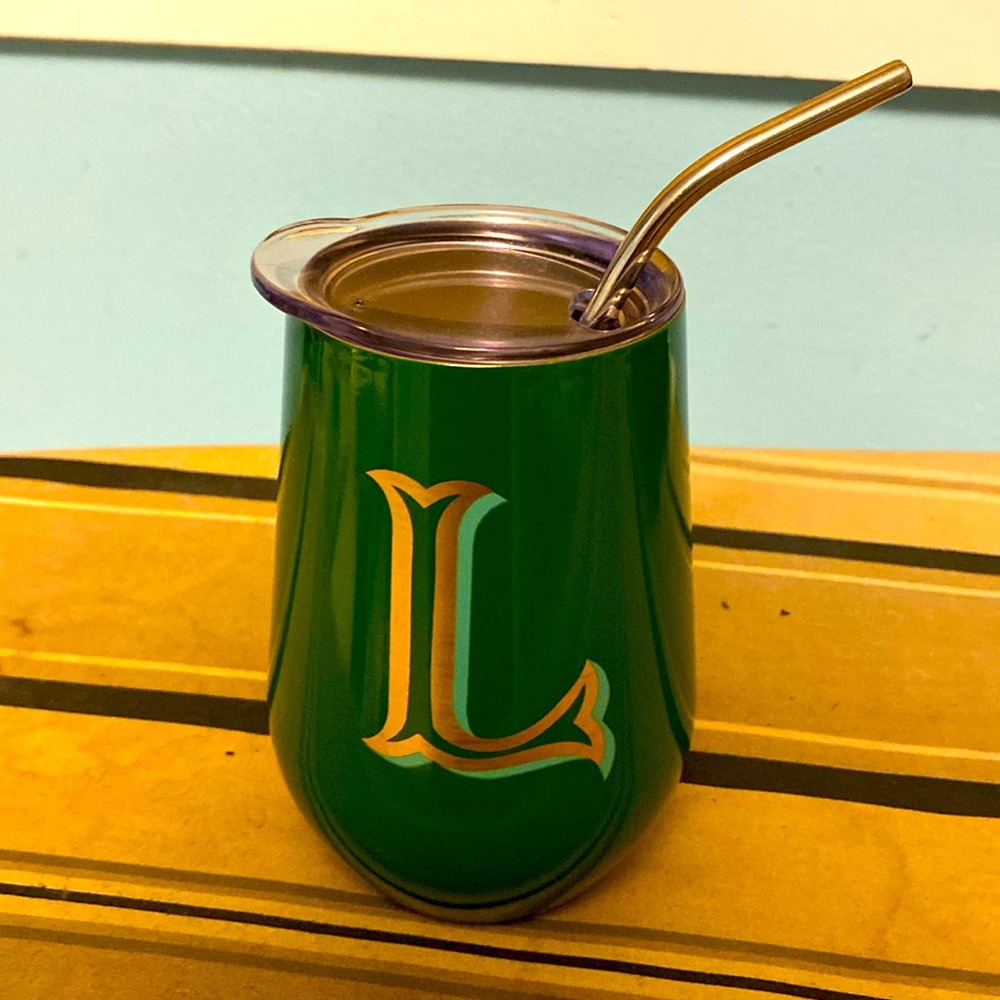 Steel Tumbler with cap and straw